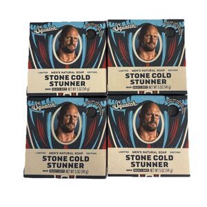4 Bars Dr. Squatch Men's Natural Soap Steve Austin Stone Cold Stunner 5 oz NEW
